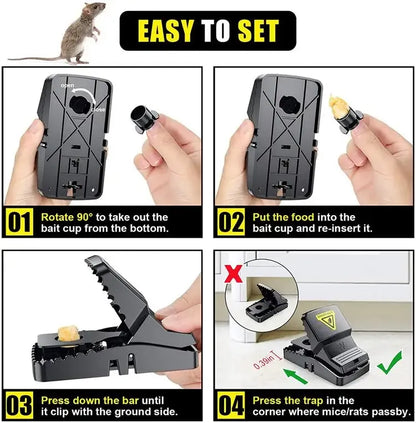 Durable Mouse Trap Reusable Rodent Catcher For Home, Kitchen, And Office - Pack Of 1