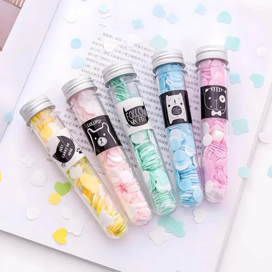 100 Pcs Disposable Flower Paper Soap With Portable Tube Multi Color Travel Sheets For Hand Washing And Outdoor Use Premium Quality (Random Color)