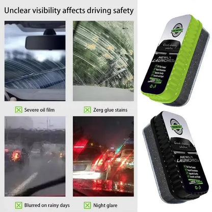 Oil Film Brush Glass Cleaning Board – Car Windshield Oil Film & Stain Remover, Quick Cleaning Solution, 150ml