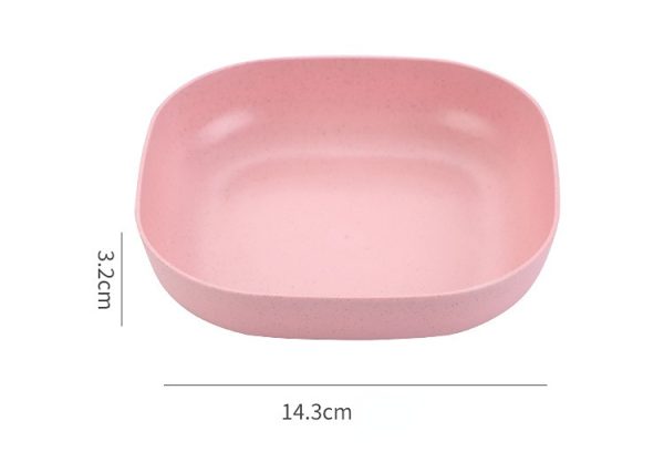 Plate Set  pack of 10| Plastic Spit Bone Dish Plates Plates Set With Holder (Random Colours)