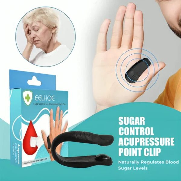 Sugar Control LI4 Acupressure Point Clip Wearable – Headache Relief, Supporting Acupressure Relaxation, Stress Relief, Tension Relief and Hand Clip Migraine Pressure Point Clip